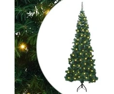 Kampinis dirbtinis Kalėdų medis Žalia 180 cm PVC ir metalas