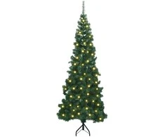 Kampinis dirbtinis Kalėdų medis Žalia 180 cm PVC ir metalas