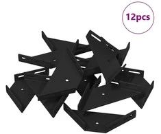 Kampinis laikiklis 12 Juoda 138,5 x 50,5 x 16 mm Geležis