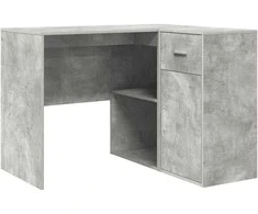 Kampinis rašomasis stalas Betono pilka 102 x 88 x 75 cm