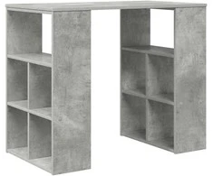 Stalas su lentyna Betono pilka 90 x 50 x 75 cm Apdirbta mediena