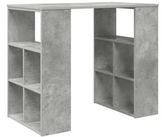 Stalas su lentyna Betono pilka 90 x 50 x 75 cm Apdirbta mediena