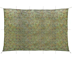 Kamufliažinis tinklas su laikymo krepšiu, žalios spalvos, 6x7m