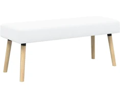 Kanalo paminkštintas suolas Balta 110 x 40 x 46 cm Audinys