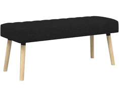 Kanalo paminkštintas suolas Juoda 110 x 40 x 46 cm Audinys