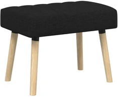 Kanalo paminkštintas suolas Juoda 60 x 40 x 45 cm Audinys