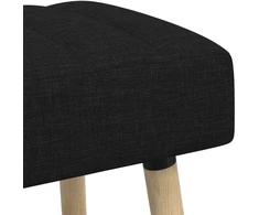Kanalo paminkštintas suolas Juoda 80 x 40 x 46 cm Audinys