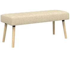 Kanalo paminkštintas suolas Kreminė 110 x 40 x 46 cm Audinys
