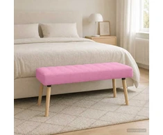 Kanalo paminkštintas suolas Rožinė 110 x 40 x 46 cm Audinys
