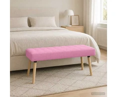 Kanalo paminkštintas suolas Rožinė 110 x 40 x 46 cm Audinys