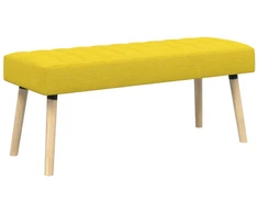 Kanalo paminkštintas suolas Šviesi geltona 110 x 40 x 46 cm