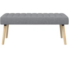 Kanalo paminkštintas suolas Šviesiai pilka 110 x 40 x 46 cm