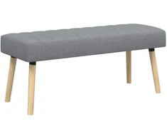 Kanalo paminkštintas suolas Šviesiai pilka 110 x 40 x 46 cm