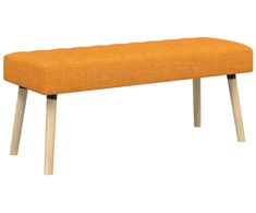 Kanalo paminkštintas suolas Tamsiai geltona 110 x 40 x 46 cm