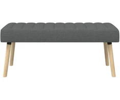 Kanalo paminkštintas suolas Tamsiai pilka 110 x 40 x 46 cm