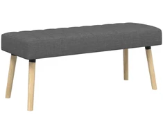 Kanalo paminkštintas suolas Tamsiai pilka 110 x 40 x 46 cm