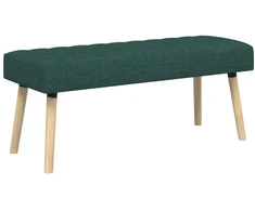 Kanalo paminkštintas suolas Tamsiai žalia 110 x 40 x 46 cm