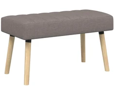 Kanalo paminkštintas suolas Taupe 80 x 40 x 46 cm Audinys