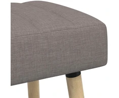 Kanalo paminkštintas suolas Taupe 80 x 40 x 46 cm Audinys