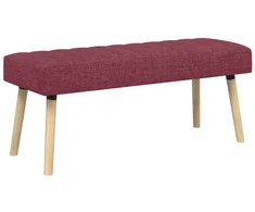 Kanalo paminkštintas suolas Vyno raudona 110 x 40 x 46 cm