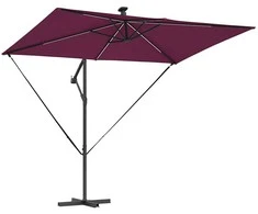 Skėtis nuo saulės Bordo raudona 294 x 200 x 270 cm