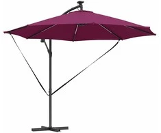 Skėtis nuo saulės Bordo raudona 294 x 294 x 248 cm