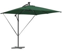 Skėtis nuo saulės su LED juostelėmis Žalia 249 x 249 x 250 cm