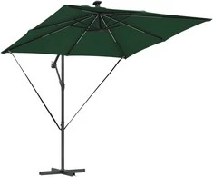 Skėtis nuo saulės su LED juostelėmis Žalia 249 x 249 x 250 cm