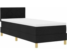 Kiemas lova su pagalve su galvūgalio Juoda 80 x 200 cm audinys