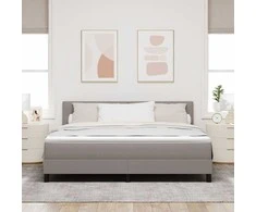 Kiemas lova su galvūgalio Taupe 180 x 200 cm audinys