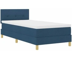 Kiemas lova su pagalve su galvūgalio Mėlyna 80 x 200 cm audinys