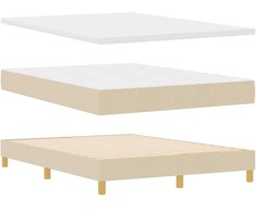 Lovos Pagrindas su čiužiniu Kreminė 140 x 200 cm audinys