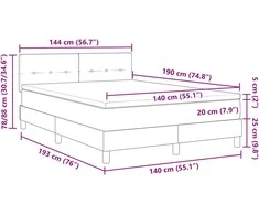 Kiemas lova su pagalve Tamsiai pilka 140 x 190 cm audinys