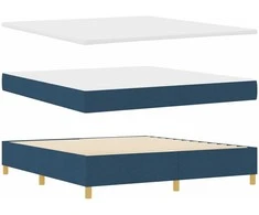 Kiemas lova su galvūgalio Mėlyna 200 x 180 cm audinys