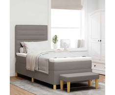 Kiemas lova su pagalve Tortora 200 x 90 cm audinys