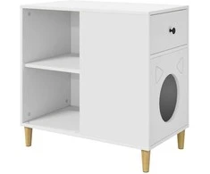 Katės namelis Balta 72 x 42.5 x 70 cm Apdirbta mediena