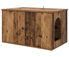 Katės namelis Senas medis 85 x 55 x 50 cm Apdirbta mediena