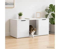 Katės narvo baldai Balta 100 x 49 x 45 cm Apdirbta mediena