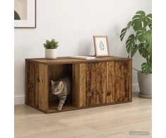 Katės narvo baldai Sendintos medienos 100 x 49 x 45 cm