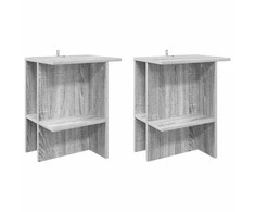 Kavos staliukas 2 pcs Pilka sonoma ąžuolo 40 x 30 x 49 cm