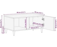 Kavos staliukas Medus ruda 80 x 50 x 40 cm Kietas mango medis