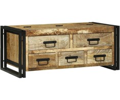 Kavos staliukas Ruda 90 x 50 x 38 cm Kietas mango medis