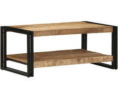 Kavos staliukas 90x50x38 cm Masyvus Rough Wood Mango