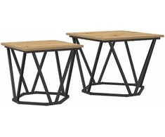 Šoninių staliukų komplektas 2 pcs Amatininkų ąžuolas