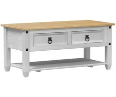 Kavos staliukas Balta 100 x 48 x 45 cm Pušies medienos masyvas