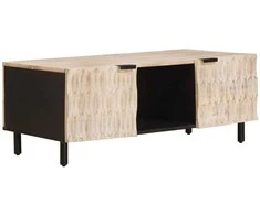 Kavos staliukas Balta 100 x 54 x 40 cm Kietas mango medis