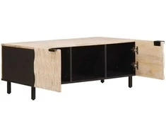 Kavos staliukas Balta 100 x 54 x 40 cm Kietas mango medis