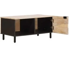 Kavos staliukas Balta 80 x 50 x 40 cm Kietas mango medis