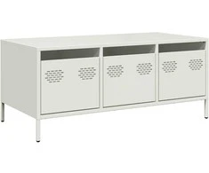 kavos staliukas baltas 101,5x50x43,5cm šaltai valcuotas plienas
