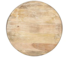 Kavos staliukas, baltas, 68x68x36cm, mango medienos masyvas